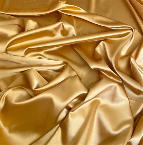 Gold Silky Stretch Charmeuse Satin Deep Gold Soft Silky Etsy Silk