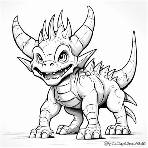 Scary Dinosaur Coloring Pages Free Printable