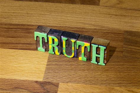 Truth Fact Fiction Lie Integrity Trust Honesty Respect Stock Photo