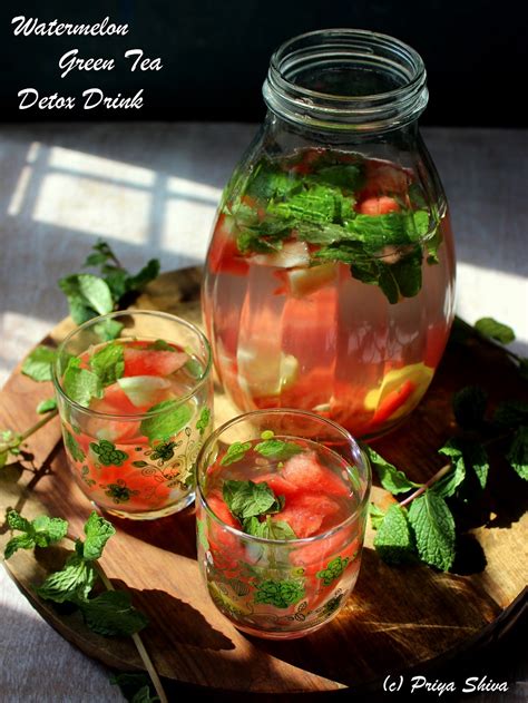 Watermelon green tea detox drink - PRIYA KITCHENETTE