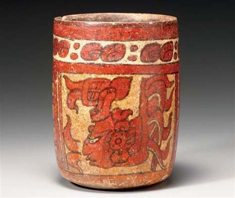 Mayan Polychrome Vessel Late Classic Ca A D 550 950 Mayan Art