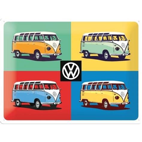 23277 Plakat 30x40cm VW Bulli Pop Art Nostalgic Art Merchandising