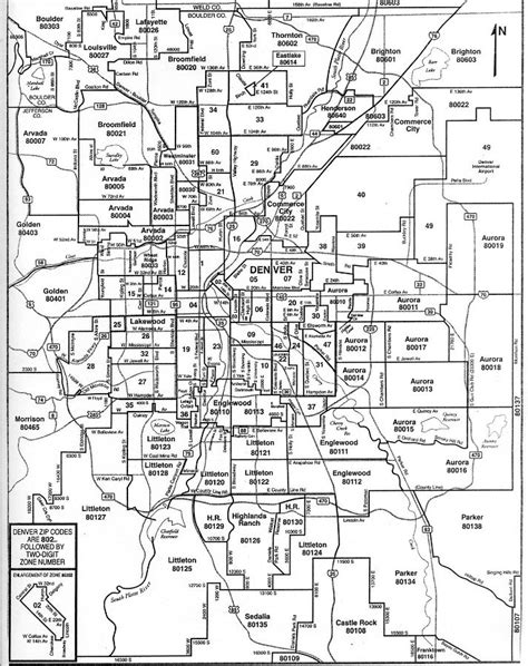 Denver Area Zip Code Map