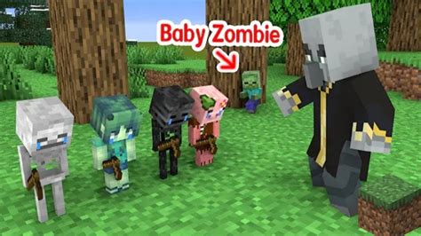 Monster School Baby Zombie Run Away From Evoker L Minecraft Animation