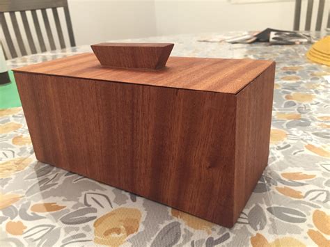 My first woodworking project: Sapele Lift-Top Box : r/woodworking