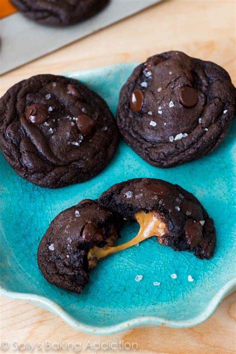 Salted Caramel Dark Chocolate Cookies Sallys Baking Addiction