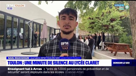 Professeur tué à Arras une minute de silence au lycée Claret de Toulon