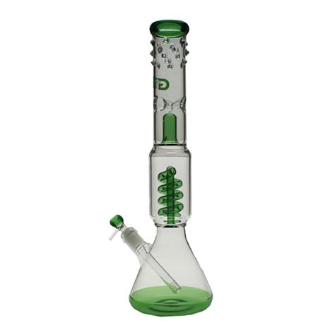 Grace Beaker Bong Spiral Perc Green