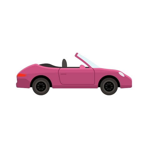 Premium Vector Luxury Convertible Car Purple Coloured Flat Style