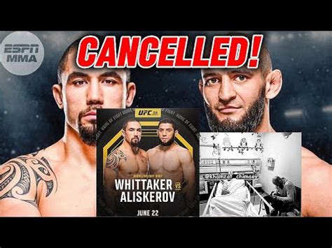 Khamzat Chimaev Out Of His Fight With Robert Whitaker Youtube