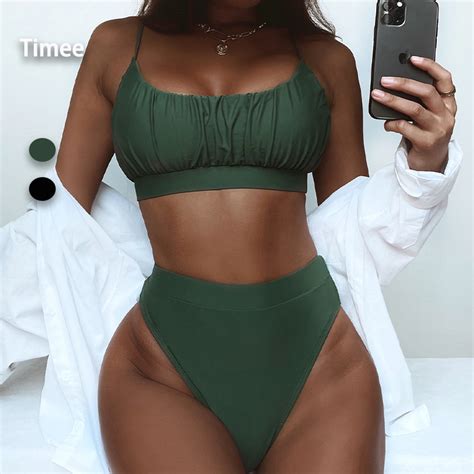 Womens Beachwear OEM Sexy High Waist Two Pieces Bikini China Bikini