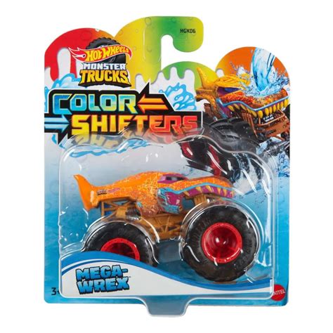 Оригинальная машинка Хот Вилс меняющие цвет Hot Wheels Monster Trucks Mega Wrex color shifters