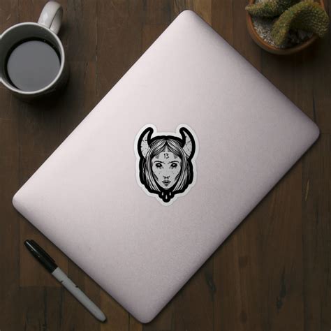 Demon Girl Illustration Demon Girl Sticker Teepublic