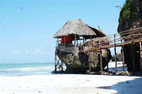 Scenic View Of The Beautiful Sand Mtende Beach In Zanzibar With A View