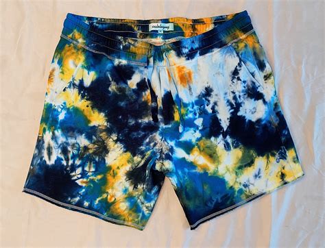 Xl Mens Cotton Tie Dye Sweat Shorts Etsy