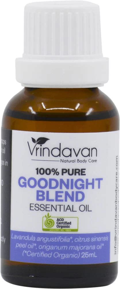 Vrindavan Essential Oil 100 Goodnight Blend 25ml Health Tree Australia