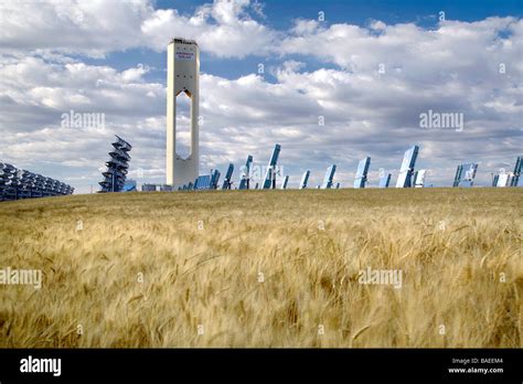 World's first thermoelectric solar tower, Spain Stock Photo - Alamy