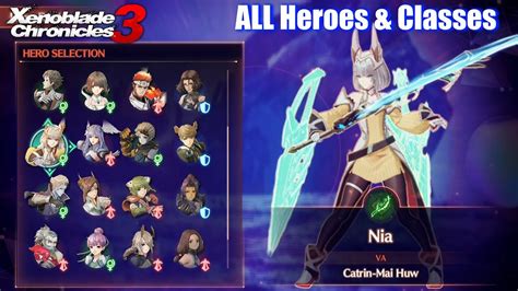 Xenoblade Chronicles 3 ALL Heroes Classes Showcase YouTube