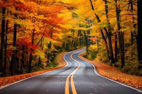 Autumn Road in Vermont Vibrant Colors Professional Photography Print ...