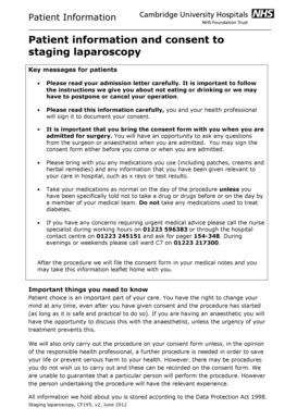 Fillable Online Cuh Org Staging Laparoscopy Cuh Org Fax Email Print