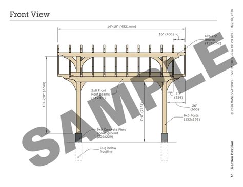 Timber Frame Pavilion - Digital Plan | MAN about TOOLS