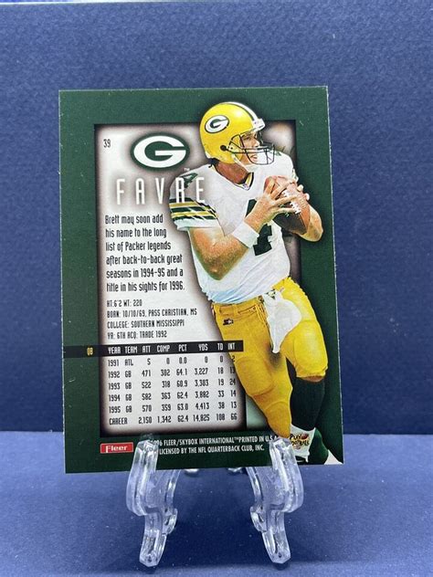 Fleer Ultra Sensations Marble Brett Favre Green Bay Packers Ebay