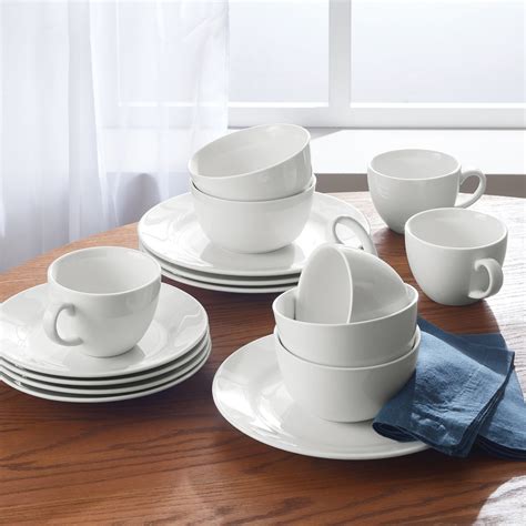 Better Homes And Gardens 16 Piece Porcelain Round Stanton Dinnerware Set White Deal Brickseek