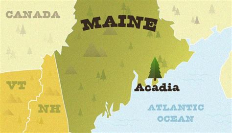 Locator Map Of Maine Showing Where Acadia National Park Is Acadia National Park National Parks