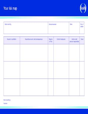 Fillable Online Ioshroutefinder Co Your Risk Map IOSH Risk Assessment