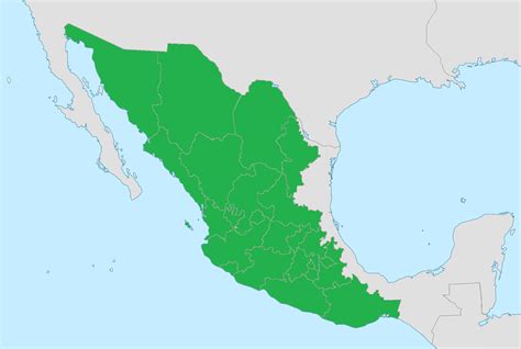 Image Mexico States Blank Map Png Constructed Worlds