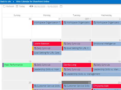 Options For Personalizing SharePoint Calendar