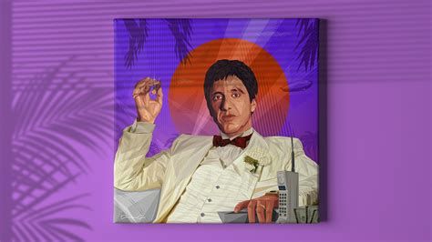 Tony Montana Low Poly Portrait Behance