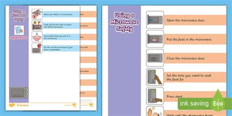 Twinkl Symbols Using A Microwave Safely Visual Schedule