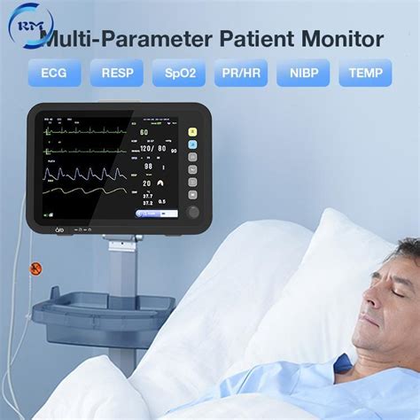 Portable 12 1 Inch TFT Medical Touch Screen ECG Hospital Ambulance