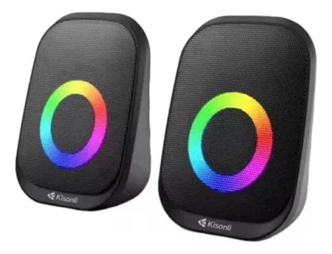 Parlante Para Pc Laptop Kisonli Rgb X Altavoz Gamer Cuotas Sin Inter S