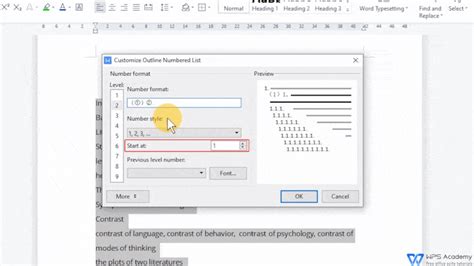 How To Set Up Multilevel Numbering In Wps Writer Wps Office Academy