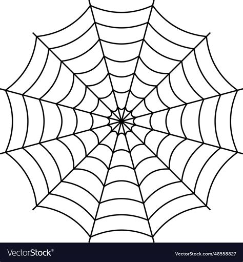 Round Spider Web Cobweb Confusion Network Trap Vector Image