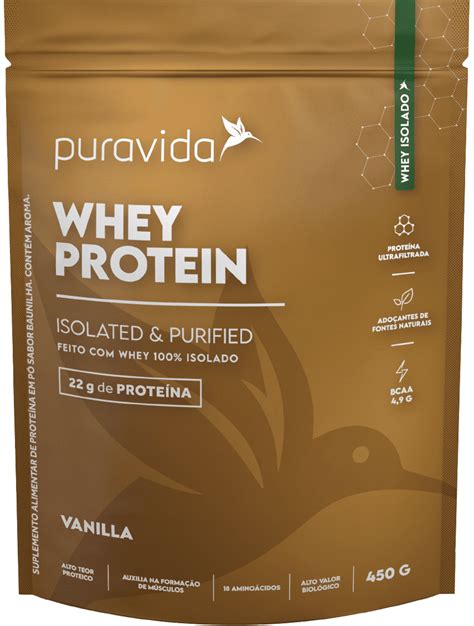 Whey Protein Vanilla G Pura Vida Pl Na Produtos Naturais