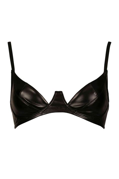 S Fetish Black Faux Leather Bra Patrice Catanzaro Official Website