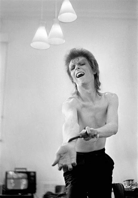 Mick Rock Mick Rock David Bowie Wrist Slash 1973 Black And White