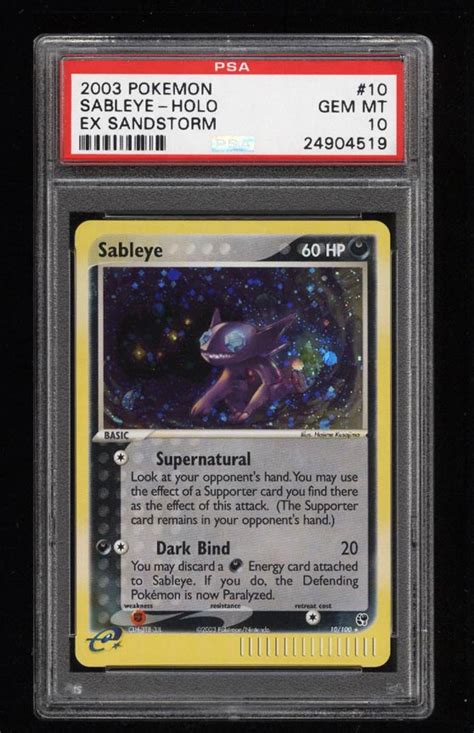 Sableye 2003 EX Sandstorm 010 100 Holo Price Guide Sports Card Investor