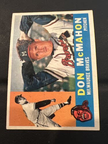 1960 Topps Baseball Card 189 Don Mcmahon Low To Mid Grade G Vg Ebay