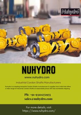 Industrial Cardan Shafts Manufacturers Nuhydro