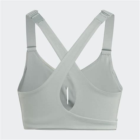 Adidas FastImpact Luxe Run High Support Bra Green Adidas UAE