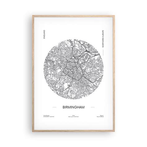 Obraz Plakat Anatomia Birmingham X Cm Mapa Birmingham