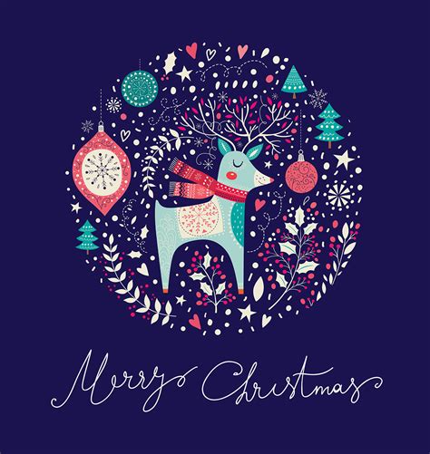 Christmas deer on Behance