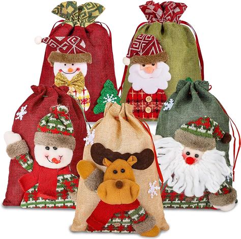 Whaline Drawstring Christmas Doll Bags D Xmas Gift Bags Christmas