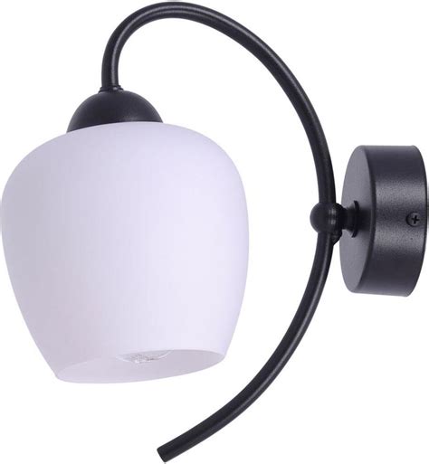 Lampa Biało czarny kinkiet ścienny jeden punkt świetlny K 5187 z serii