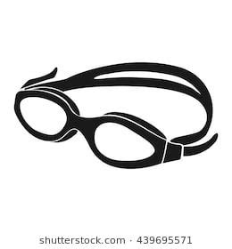 Swimming Goggles Small Tattoos Ideas Para Chalk White Background