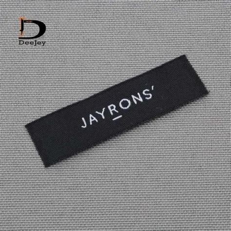 Black Woven Printed Garment Labels Size 1 2 Inch Packaging Type